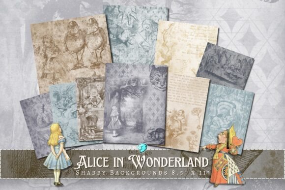 Alice in Wonderland Shabby Backgrounds: A Creative Asset Guide
