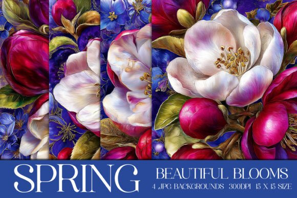 Beautiful Pink White Blooms Backgrounds: Spring-Inspired Elegance