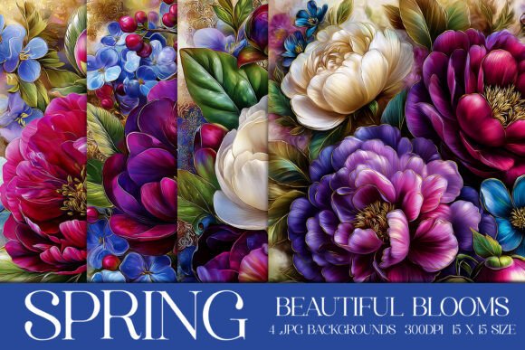 Beautiful Spring Blooms Backgrounds, S5: Elevate Your Designs