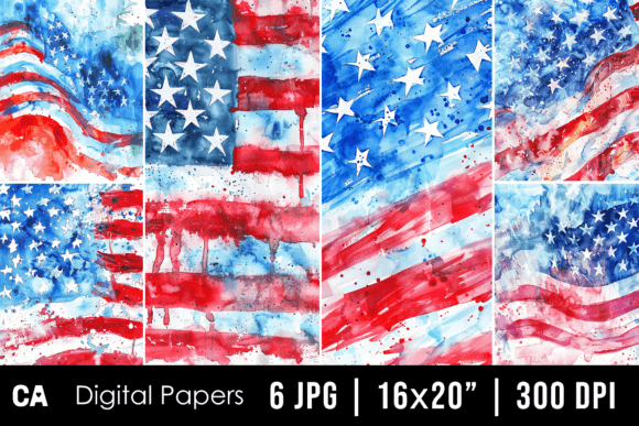 Creative Uses for Abstract Watercolor USA Flag Backgrounds