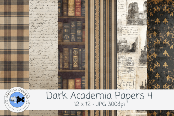 Dark Academia JPG Backgrounds 4: Moody Digital Papers