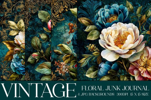 Elegant Floral Backgrounds: Vintage Charm for Modern Projects