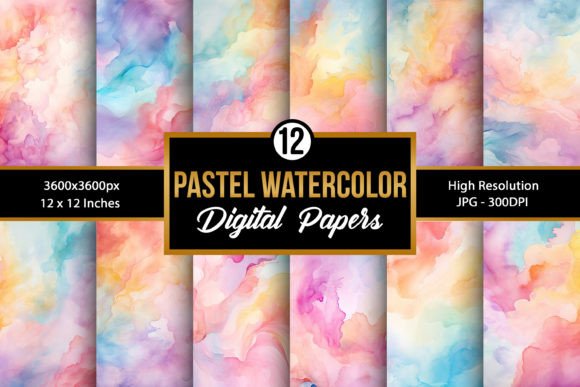 Elevate Your Projects with Pastel Watercolor Backgrounds