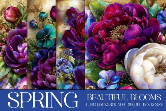 Enchanting Spring Blooms Backgrounds for Creative Projects