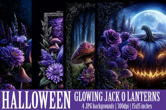 Halloween Glowing Pumpkin Backgrounds S2: A Designer's Secret for Seasonal Depth