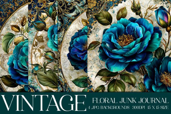 Luxury Floral Flowers Backgrounds: S5 Vintage Elegance