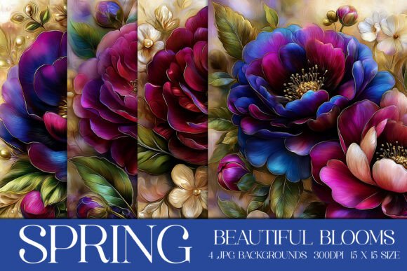 Spring Blooms Backgrounds: Elevate Your Print & Digital Crafts