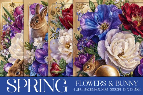 Spring Flowers and Bunny Backgrounds: A Designer's Guide to Floral Elegance