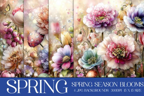 Spring Season Blooms Backgrounds, S10: A Fresh Canvas for Creativity