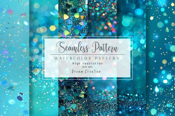 Teal Holographic Glitter Backgrounds: A Modern Digital Asset