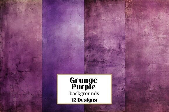 Unleash Moody Aesthetics with 12 Grunge Purple Distressed Backgrounds