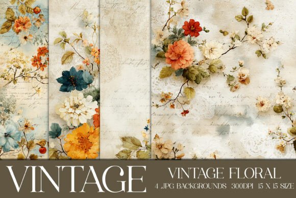 Vintage Floral Backgrounds, S3: A Patchwork of Possibility