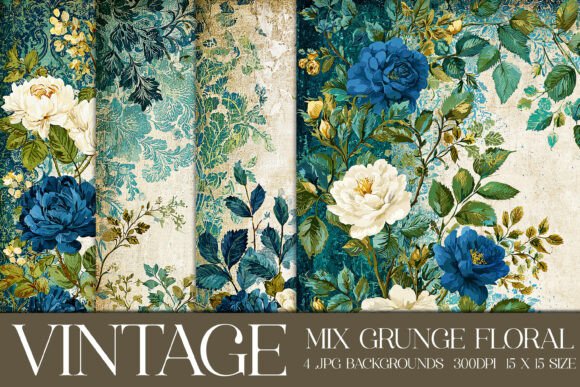 Vintage Grunge Floral Backgrounds, S16: A Designer's Guide