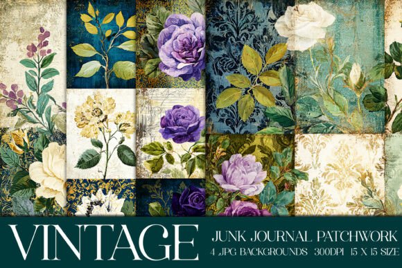 Vintage Quilt Style Backgrounds: A Patchwork for Modern Design