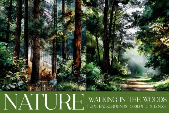 Walk in the Woods Nature Backgrounds, S3