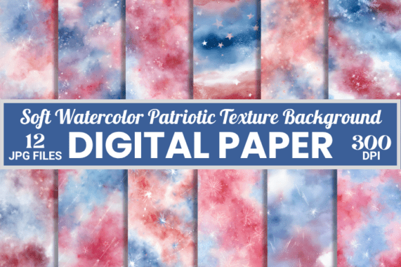 Watercolor Patriotic Texture Backgrounds: A Subtle Approach to Festive Design