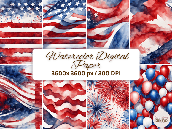 Watercolor Red White & Blue Backgrounds: A Digital Artistry Guide